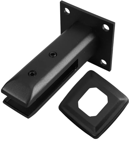 Abaodam Pince à Verre D'escalier en Acier Inoxydable Noir Fixation Sécurisée et Installation Facile pour Balustrade et Autres Supports en Verre