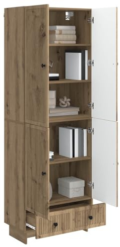vidaXL Schrankset 2 pcs Artisan-Eiche 66 x 34,5 x 95 cm Holzwerkstoff, Anpassbares Möbelset, ergonomisches Design, stylisch für drinnen & draußen, platzsparende Lösungen