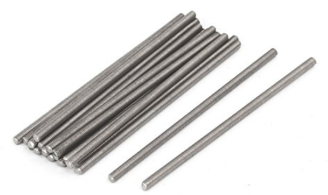 sourcing map 20 Stück Gewindestangen M3x80mm Edelstahl 304 Gewindestift Metrischem Vollgewinde Bar Gewindestäbe für Befestigung CNC-Werkzeugmaschinen 3D-Drucker Industrie Geräte