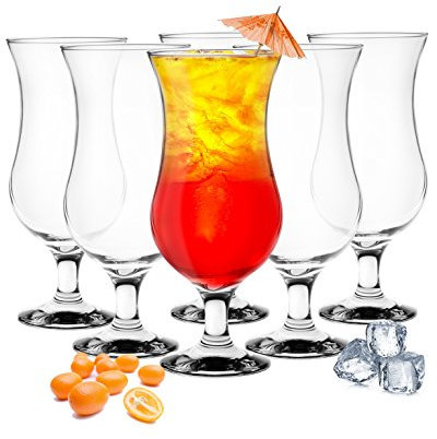 6 bicchieri da cocktail Hurricane da 480 ml, 9 varianti trasparente