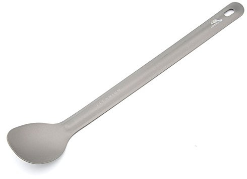 TOAKS Ultraleichtes Titanium Geschirr für den Außenbereich Besteck Gabel und Löffel, SLV03