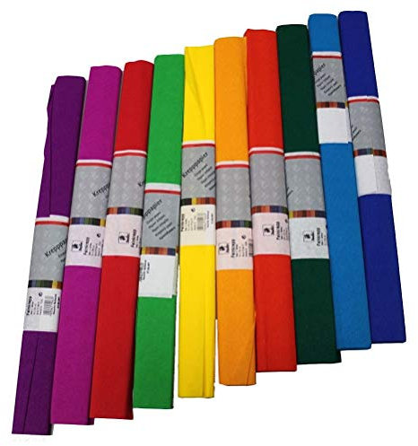 Staufen 617003 - Krepppapier 10 Rollen 50 x 250 cm, sortiert (50 Rollen)