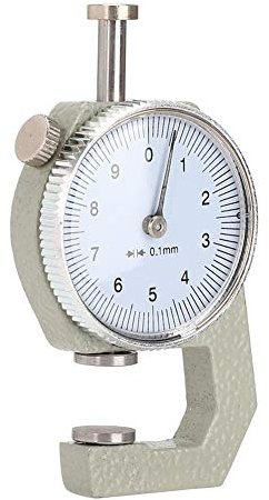 Spessimetro per Pelle e Tessuti, micrometro digitale 0-10 mm x 0,1 mm, indicatore circolare for misurazione precisa