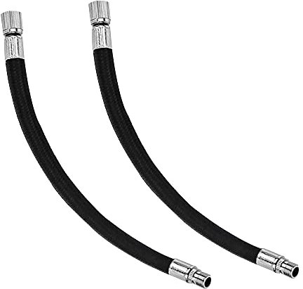 NA 2 Pcs Tire Inflator Pump Hose Adapter Tyre Valve Extension Hose Tyre Valve Extension Adaptor for All Tires of Standard Valves