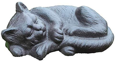 Gartenstatuen Gartenskulptur Schlafkatze Skulptur, Retro Gusseisenhandwerk, Garten Dekoration Anhänger, Wanddekoration Schlafende Katze