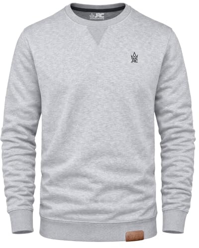 JRC Mens Fleece Crewneck Sweatshirts & Pullovers, Round Neck Long Sleeve Jumper, Sweater for Sports & Workwear
