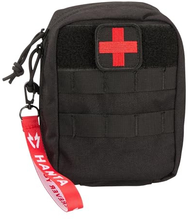 HANTA Erste Hilfe Pack First Aid - Verbandstasche, Taktische IFAK, Medical Pouch mit Schnellzugriff-Schlaufe - schwarz