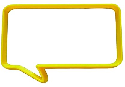 The Cookie Cutter Hub Emporte-pièce rectangulaire en forme de bulle pour biscuits, biscuits, argile, décoration de pâtisserie 10 cm