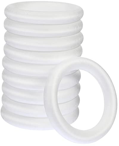 ULDIGI Schaumstoffkreis 10 Stück 3.94 Zoll Blanko Kreis Zum Malen Kleben Schneiden Für DIY Bastelbedarf Kinderbasteln Partydeko Weihnachtsbaum Dekoration