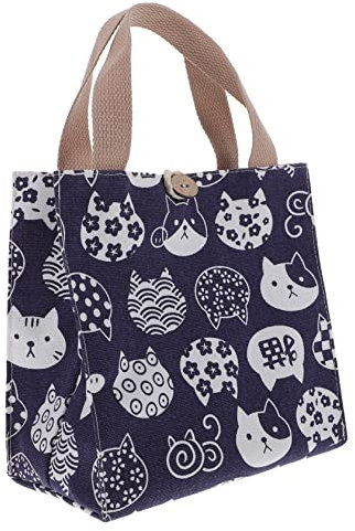Gadpiparty Tragbare Isolierte Lunchtasche Mit Katzenmuster Wiederverwendbare Lunch Tragetasche Für Erwachsene Und Kinder Leichte Kühltasche Mit Griffen Für Schule Arbeit Picknick Und