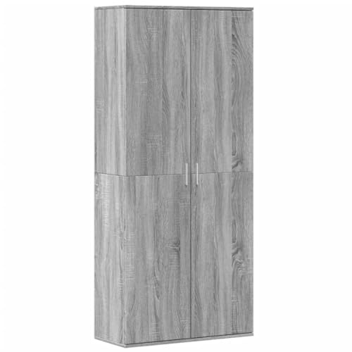 vidaXL Highboard Grey Sonoma 80x35x180 cm Engineered Wood