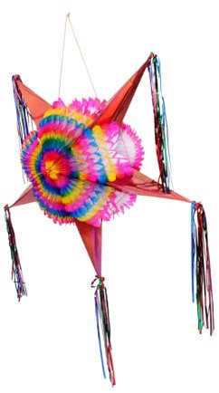 KITANDOVE Fünfzackiger Stern Piñata Bunte Papier-piñata Für Kindergeburtstag Und Partys Dekorativ Befüllen Für Foto-events Und Spaßspiele