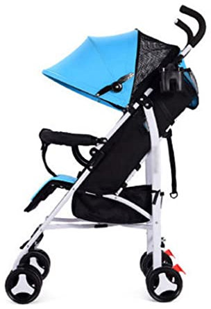 ZONABSQQ Kinderwagen Kinderwagen, mit verstellbarem Verdeck und Rückenlehne, Aufbewahrungstasche, Aufbewahrungskorb, Getränkehalter, 5-Punkt-Sicherheitsgurt, einfach zu Falten Komfort und Sicherheit