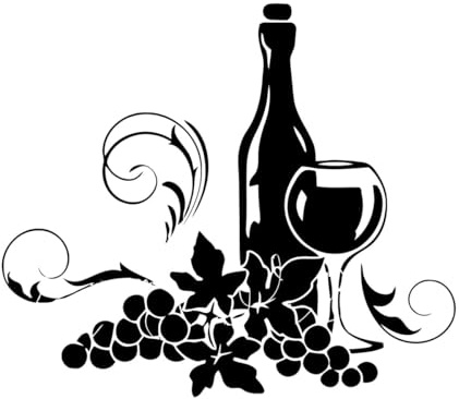 Wine Wall Stickers Grapes Vine Decal Kitchen Design Home Wine Bar Decor Wall Tattoo Self Adhesive Dining Room Murals Extra Large - 66x75cm