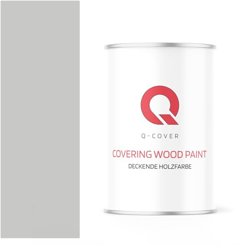 Q-COVER VERNICE COPRENTE PER LEGNO 1L SEMI-OPACA Grigio tele chiaro RAL 7047 SMALTO RAL PER LEGNO PROTETTIVO INTERNI/ESTERNI ca. 80–150 ml/m²