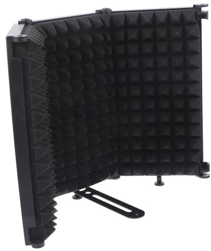 Generic 1 Set Microphone Acoustic Cover Equipment Pop Boom Lapel Screen Mini Sponge Stand Clip Headset Soundproofing Holder Filter Foam Covers Microphones Black Iron