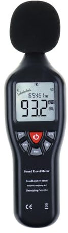 TIEOAXFT Fonometro Digitale Decibel 30dB - 130dB con Funzione di Registrazione Dati CD Software Noise Tester Registratore