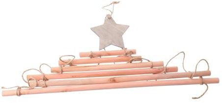 VICASKY Zweig Holz Weihnachten Hängender Baum Selbstgemacht Ornament Mit Bindfaden Wanddeko Für Weihnachtsbaum Zubehör