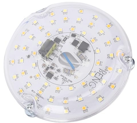 VELATEMOR Kit de Modernización de Luz del Ventilador de Techo LED de 4 Pulgadas, 15W 3CCT 3000K 4000K 6000K Luz de Techo Redondo Atenuable