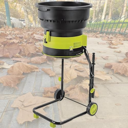 DPDZSW Trituratore Elettrico per Foglie 2500W,Trituratore Senza Lame 15 A,Composter Giardino Silenzioso 17:1 con 20 Linee Taglio,Macchina per Pulizia del Giardino per Foglie,Cavo Alimentazione 50 M