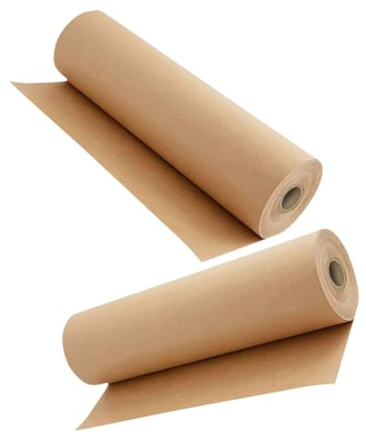jojofuny 2rollen Braunes Geschenkpapier Kraftpapier Geschenkpapierrolle für Geburtstags Geschenke Verpackung Bastelarbeiten und Versand Unbedenklich