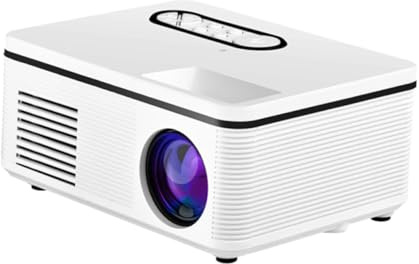 Angoily Miniproyector Portátil Enchufe Europeo para Entretenimiento Casa y Exteriores Reproductor De Vídeo Multimedia y Proyector para Cine