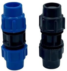 1 unidad de racores de tubería de PE, racores de unión rápida for grifo, conexión directa a tubería, 20/25/32/40/50/63 mm, for riego de agua potable.(Black,25mm)