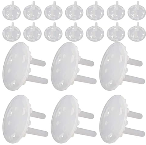Ipetboom Lot de 30 cache-prises de sécurité bébé - Protections blanches pour prises électriques - Idéal pour la chambre d'enfant et la salle de jeux.
