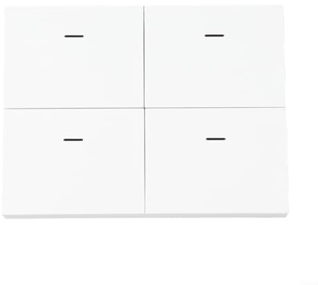 4-Gang Smart Scene Switch für Tuya Smart, für Zigbee 3.0 Drahtloser Schalter mit 12 Szenenmodi, Push-Button Controller für Beleuchtung und Geräteautomation