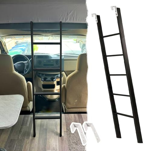 Scaletta Letto a Castello Scaletta Letto Castello Camper Ganci Gradini Larghi, Scaletta Metallica Sostituibile Letti Singoli Adatta Bambini Adulti, 116 120 130 135 140 150 160 170 180cm(150cm/59)