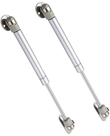 ECOSWAY 2 Pcs 80N-300N Heavy Duty Gas Springs Furniture Cabinet Door Lid Lift Pneumatic Straight Rod Supports,Safety Open Fixed Support Hydraulic Rod Gas Spring Stay Strut