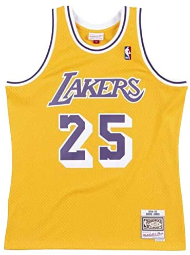 Mitchell & Ness Eddie Jones #25 Los Angeles Lakers 1994-95 Swingman NBA Trikot Gelb, S