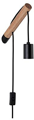 Paulmann Wandleuchte Kian,E27, max 40 W, 230 V, Metall, Holz, Wandlampe