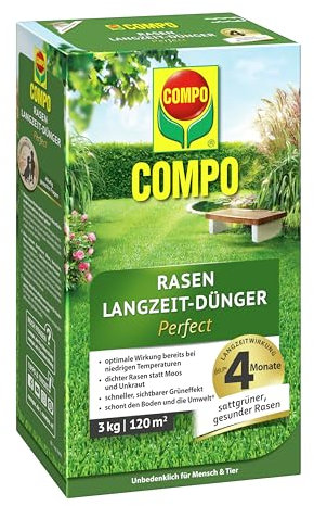 COMPO Rasen Langzeit-Dünger Perfect 3kg für 120m²