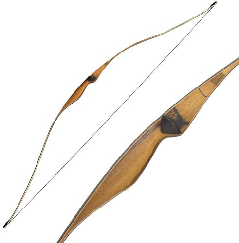 52/54 Zoll Bogenschießen Recurve Bogen Laminierter traditioneller Langbogen 10-35lbs Jagdschießen Langbogen für die Jugend Anfänger Erwachsene Rechte Hand (54 Zoll, 25lbs)