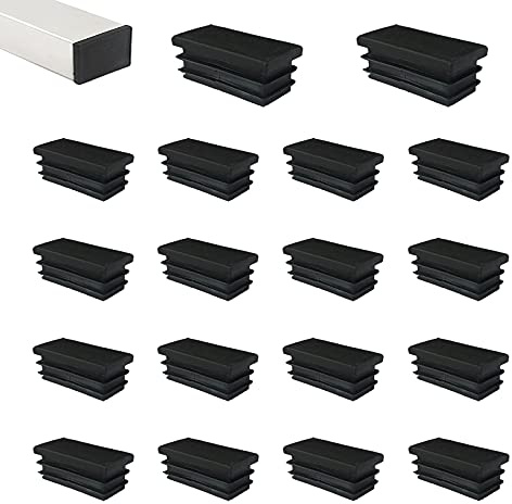 HJYZY 30 feltrini lamellari rettangolari in plastica, 30 mm x 15 mm, colore: nero