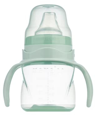 mamajoo Trinkbecher 160 ml für Babys und Kleinkinder, auslaufsicherer Trinklernbecher ab 6 Monate mit Anti-Kolik-Ventilsystem, Baby Trinkbecher mit ergonomischen Griffen, trinken lernen, BPA-frei