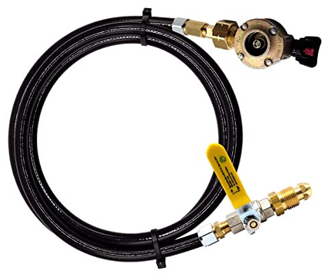 DN Autogas Parts LPG GPL - Juego de adaptadores de recambio para botellas de gas, adaptador de GLP para llenar de forma remota cilindros vacíos de 21 mm, 1 metro