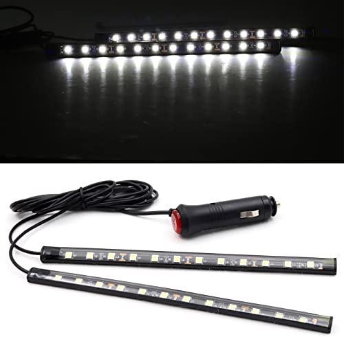 YnGia 2PCS Luz de circulación diurna con encendedor de cigarrillos, luz LED interior para automóvil DRL Tira de luz diurna Impermeable Conducción Lámpara antiniebla Luces de ambiente 12V
