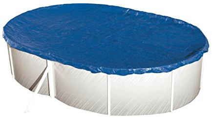 POWERHAUS24 Lona de verano extra para piscinas ovaladas y octavales, máx. 730 x 370 cm, con cordón ajustable y trinquete