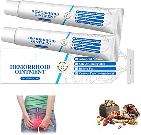 2pcs ungüento natural para hemorroides a base de hierbas, 20g ungüento para hemorroides, crema orgánica para hemorroides a base de hierbas-alivia la hinchazón, picazón (1PCS)