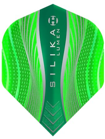 Harrows Dart Flight Silika Lumen Dart Flight Dartflight Set für Softdarts und Steeldarts (Nummer 2, Grün)