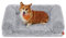 Feandrea FluffyHug Panier pour Chien, Canapé pour Chiot, Taille L, pour Chiens de Taille Moyenne, en Mousse Alvéolée, avec Housse Amovible Lavable, 91 x 68 x 19 cm, Gris Ombré PGW232G01V1