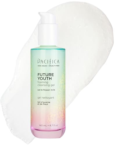 Pacifica Future Youth Foaming Face Wash - Hydrating Anti-Aging Cleansing Gel, Dermatologist Tested Gentle Facial Cleanser, Alcohol-Free Vegan Formula for All Skin Types Clean Beauty Cruelty-Free 4.7oz
