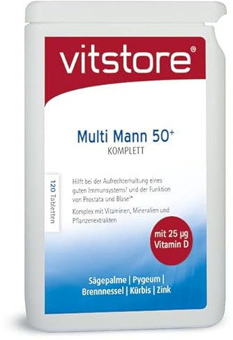 Multi Mann 50+ Komplett - 120 Tabletten - Hilft bei der Erhaltung der Prostata- und Blasenfunktion¹*