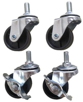 KUKUUU Ruedas giratorias de 50 mm, 4 Ruedas de Nailon for Muebles, rodamiento de Bolas Que se Mueve Suavemente, Ruedas for Muebles con Tornillos,
