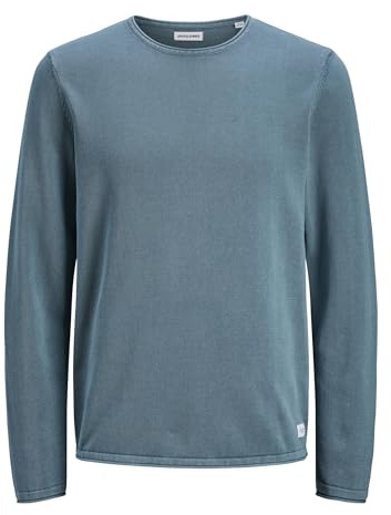 Jack & Jones Suéter de Punto para Hombre Suéter de Punto sólido, Oceanview, XL