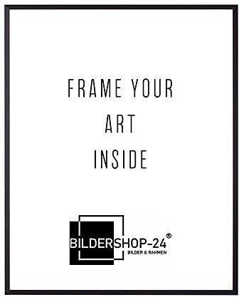 Bilderrahmen Milano Aluminium Alubilderrahmen 60 x 84 cm Schwarz (matt) Fotorahmen, Wechselrahmen, Posterrahmen, Puzzlerahmen, Aluminium Bilderrahmen