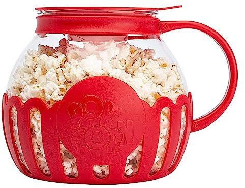 Mikrowellen Popcorn Maker, 2,13 L Borosilikatglas Popcorn Mikrowelle - Popcorn Maker Mikrowelle, Popcorn Mikrowelle Schüssel mit Deckel und Griffen – SpüLmaschinenfest