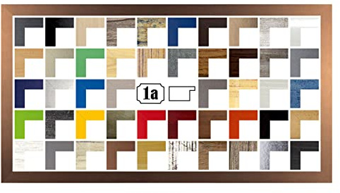 Multicolore Bilderrahmen Posterrahmen Puzzlerahmen 40x120 cm Kupfer Dekor 120x40 cm mit weisser Rückwand und klarem Acrylglas